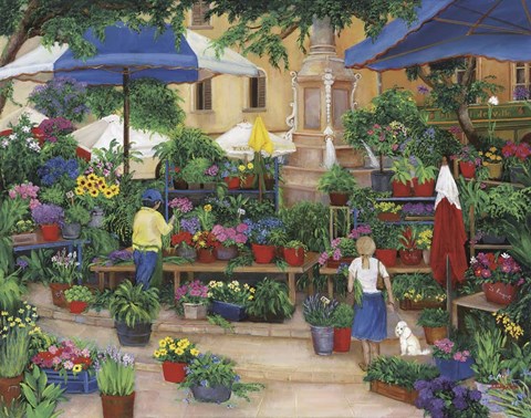 Framed Flowers in Provence Print