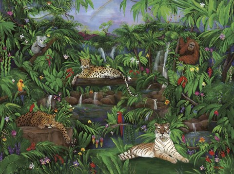 Framed Jungle Creatures Print