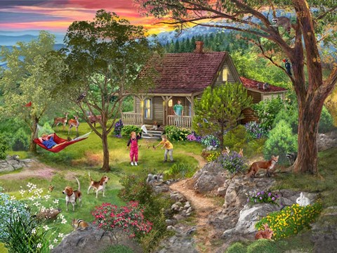 Framed Vacation Mountain Print