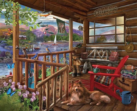 Framed Porch Life Print