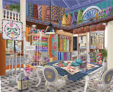 Framed Queenie&#39;s Quiltery Print