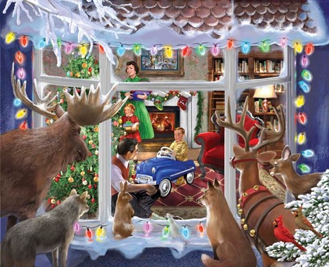 Framed Christmas Creatures Print