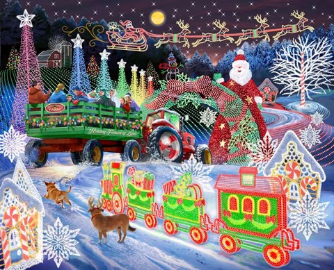 Framed Hayride Festival Print