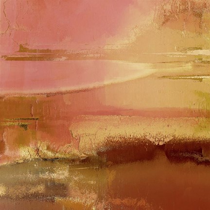 Framed Abstract Sunset I Print