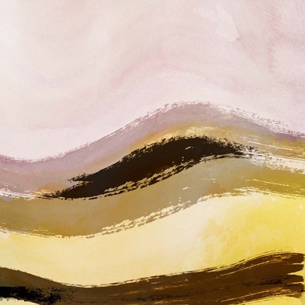 Framed Landscape in Pastel and Black I Print