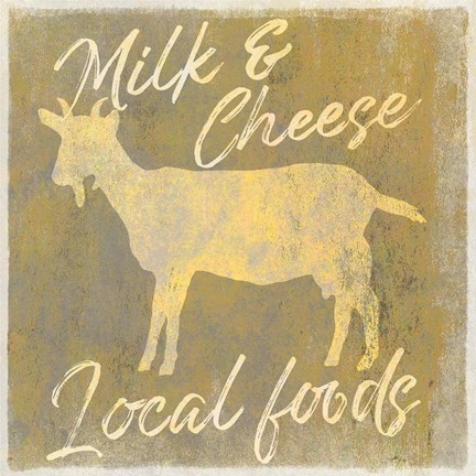 Framed Local Foods Goat Print