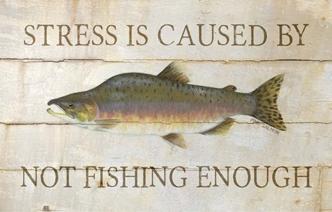 Framed Stress and Fishing Print
