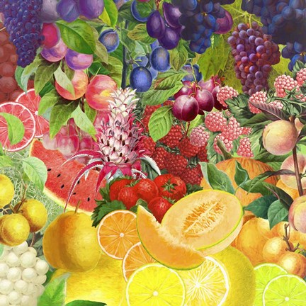 Framed Rainbow Fruits Print