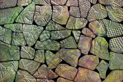 Framed Textured Pebbles 18 Print