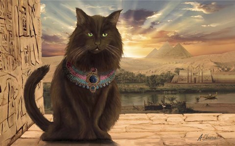 Framed Egyptian Cat Print