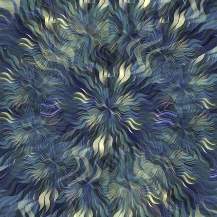 Framed Sea Floral Radial Print