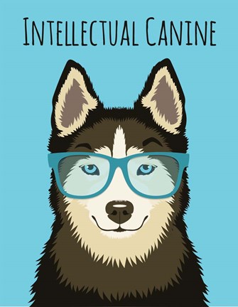 Framed Intellectual Canine Print
