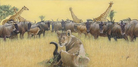 Framed Late For Supper Print