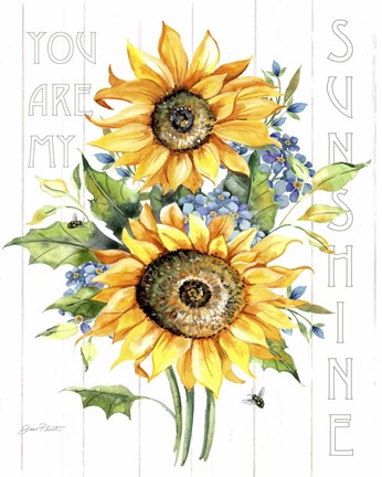 Framed Sunshine Sunflowers A Print