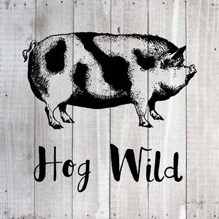Framed Hog Wild A Print