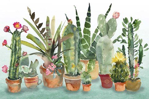 Framed Beautiful Cactus Garden Print