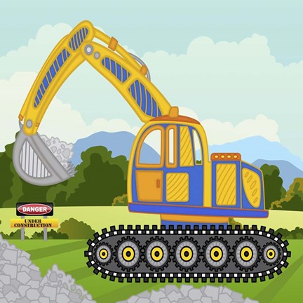 Framed Construction Fun A Print