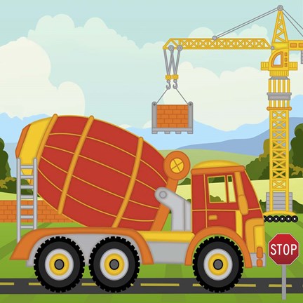 Framed Construction Fun C Print