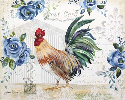 Framed Seasonal Rooster 2 Print