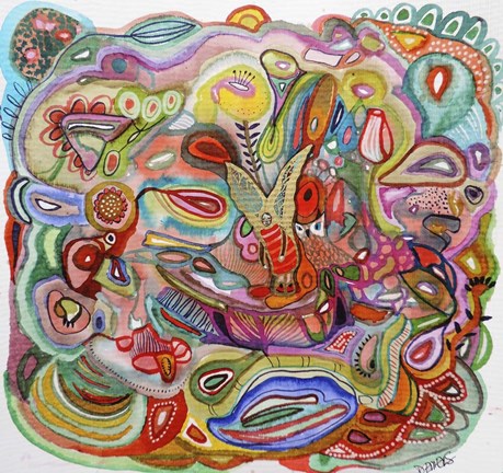 Framed Dame Luciole A L&#39;ecole Des Plantes Carnivores Print