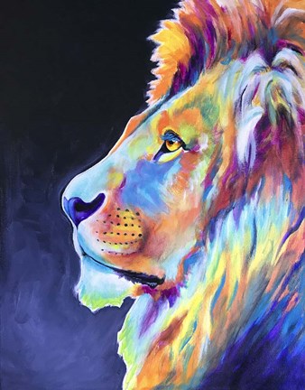 Framed Lion - Pride II Print