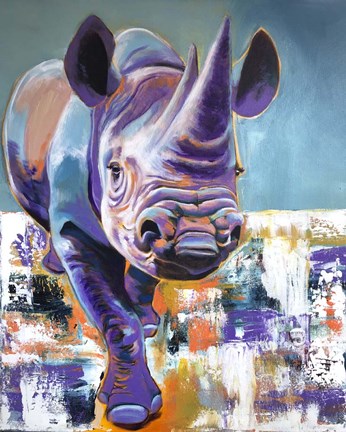 Framed Rhino - Mwaiseni Print