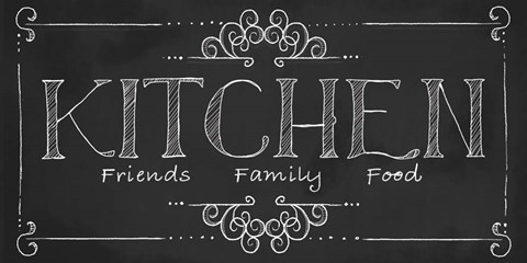 Framed Kitchen Chalk Print