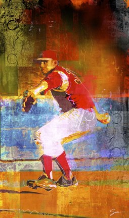 Framed Baseball 1 Print