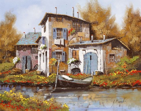 Framed Lungo Il Fiume Print