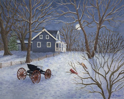 Framed Moonlight Night Print