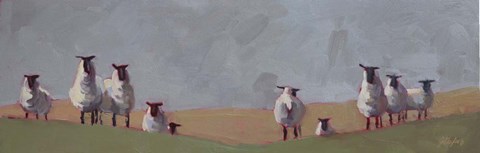 Framed 10 Sheep Print