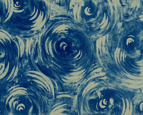 Framed Textures in Blue VIII Print