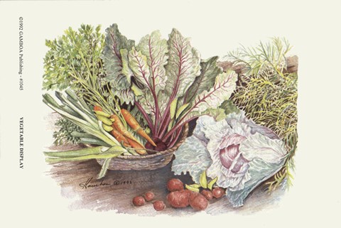 Framed Vegetable Display Print