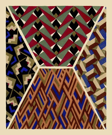 Framed Art Deco Designs IV Print