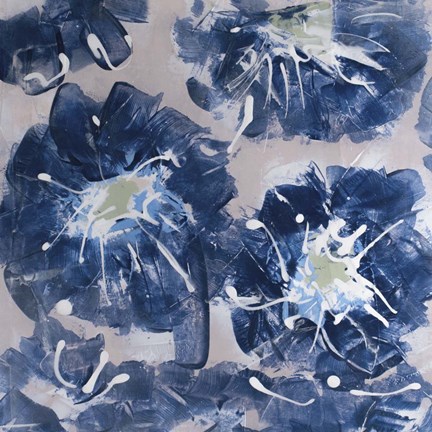 Framed Blossom Blue II Print