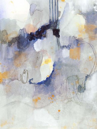 Framed Watercolor Tatter I Print