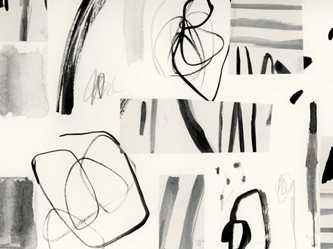 Framed Neutral Patchwork II Print