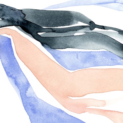 Framed Watercolor Ribbon IV Print