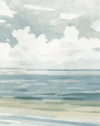 Framed Soft Pastel Seascape II Print