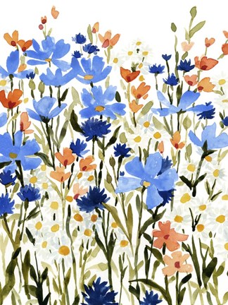 Framed Bright Wildflower Medley II Print