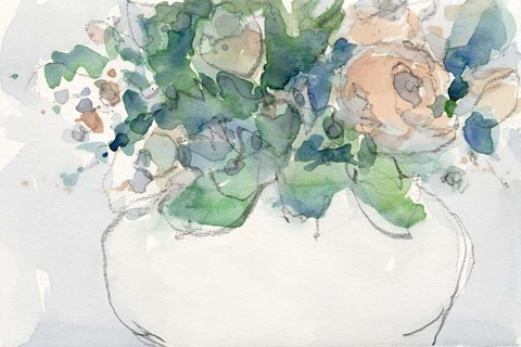 Framed Pastel Arrangement II Print