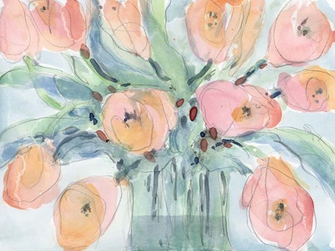 Framed Tulip Bouquet III Print