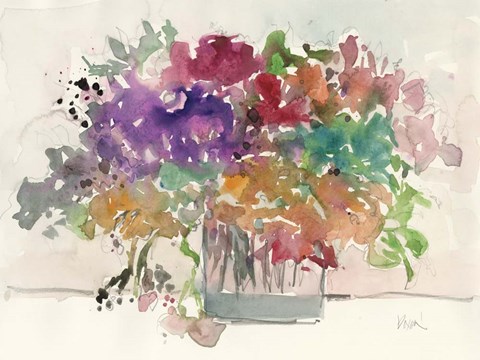 Framed Mix Flowers I Print