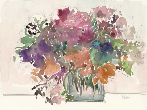 Framed Mix Flowers II Print