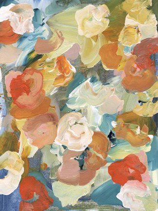 Framed Country Flowers I Print