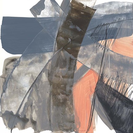 Framed Neutrals &amp; Coral II Print