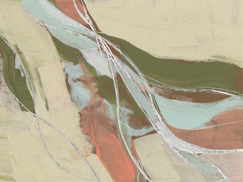 Framed Pastel Waves I Print