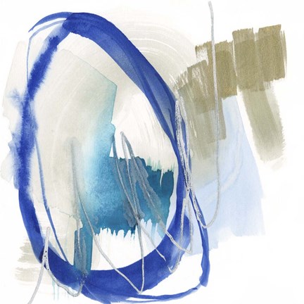 Framed Cobalt Surround I Print