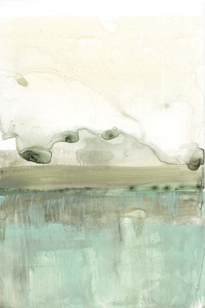 Framed Minty Horizon I Print