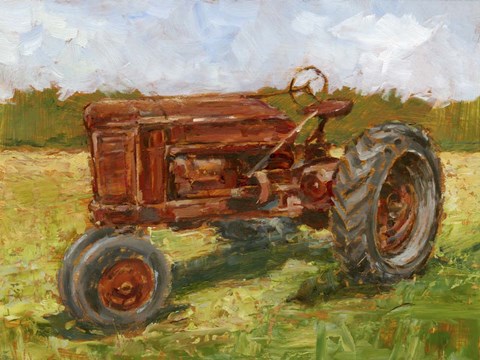 Framed Rustic Tractors II Print
